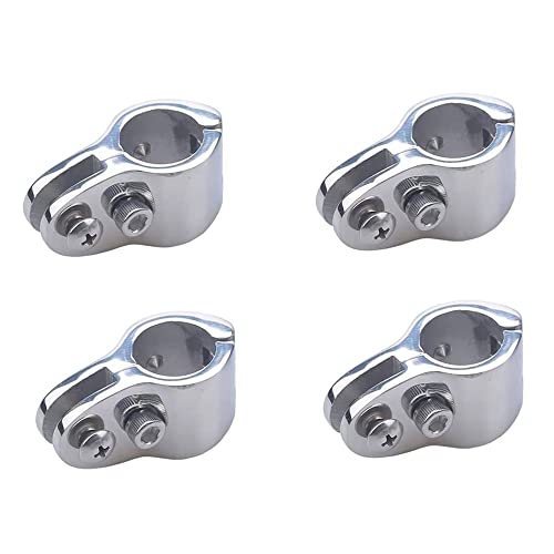 Image of MIZUGIWA Boat Bimini Top Hinge Rail Mount,Bimini Jaw Clamp Slides Hinged,316 Stainless Steel Jaw Slide Boat Marine Hardware Heavy Dudy for 7 /8 Inch Tube W /Locking Screw,Boat Yacht,Pack of 4