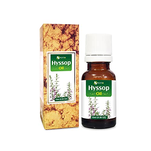 Salvia Hyssop (Hyssopus Officinalis) Essential Oil 100% Pure & Natural Undiluted Uncut Oil | Use for Aromatherapy | Therapeutic Grade - 15ml
