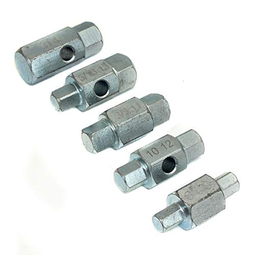 Tooltime. 5 Piece Nickel Plated Square and Hex Sump Drain Plug Key Set