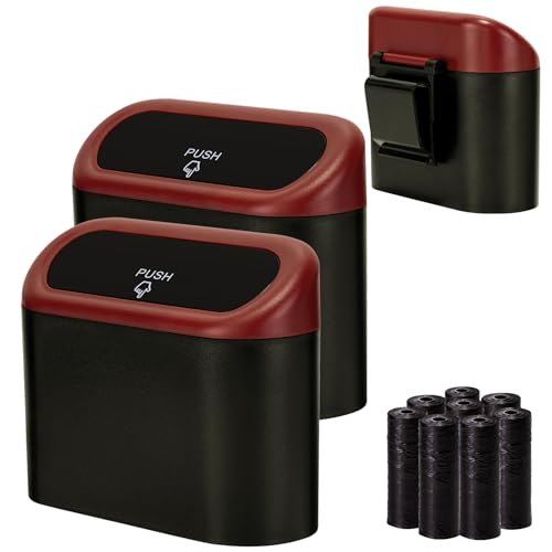 Cubo de basura pequeño para automóvil Ginsco para evitar fugas de líquidos
