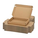 Serwrsw 7x5x1 inch Shipping Boxes Set of 30 Brown, Inner Size 6.6x4.6x0.6 inch Cardboard Box Mailers for Small Business Packaging Mailing or Gift Wrapping Giving