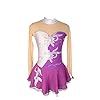 Meisjes kunstschaatsen jurk, dansvoorstelling competitie kleding ijs pak bloemen patroon ijs rok kleding jurken handgemaakt FiveShops (Color : P, Grootte : 3XL)