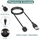 Kissmart Cargador compatible con Amazfit Band 5, Xiaomi Mi Band 6/5, cable de carga magnética USB de repuesto para Mi Band 6/5, Amazfit Band 5 Fitness Tracker [2 unidades - 1.6 pies/50 cm]