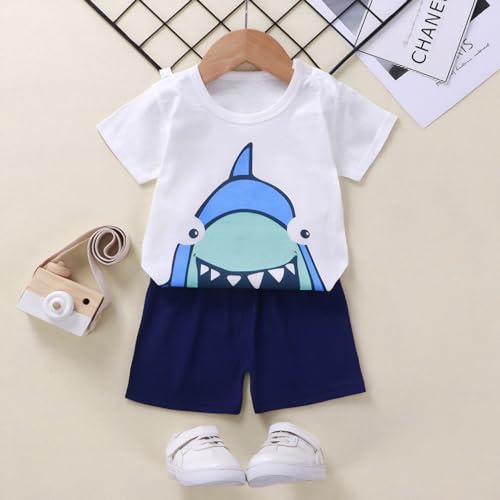 Image of Baby Toddler Boys 4 PCs T-shirts and Shorts Set Summer Clothes Outfit