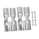 TOYANDONA 2 Sätze Edelstahl Kleiderschrank Rohrverbinder mit Verstellbaren Bolzen Rostfrei...