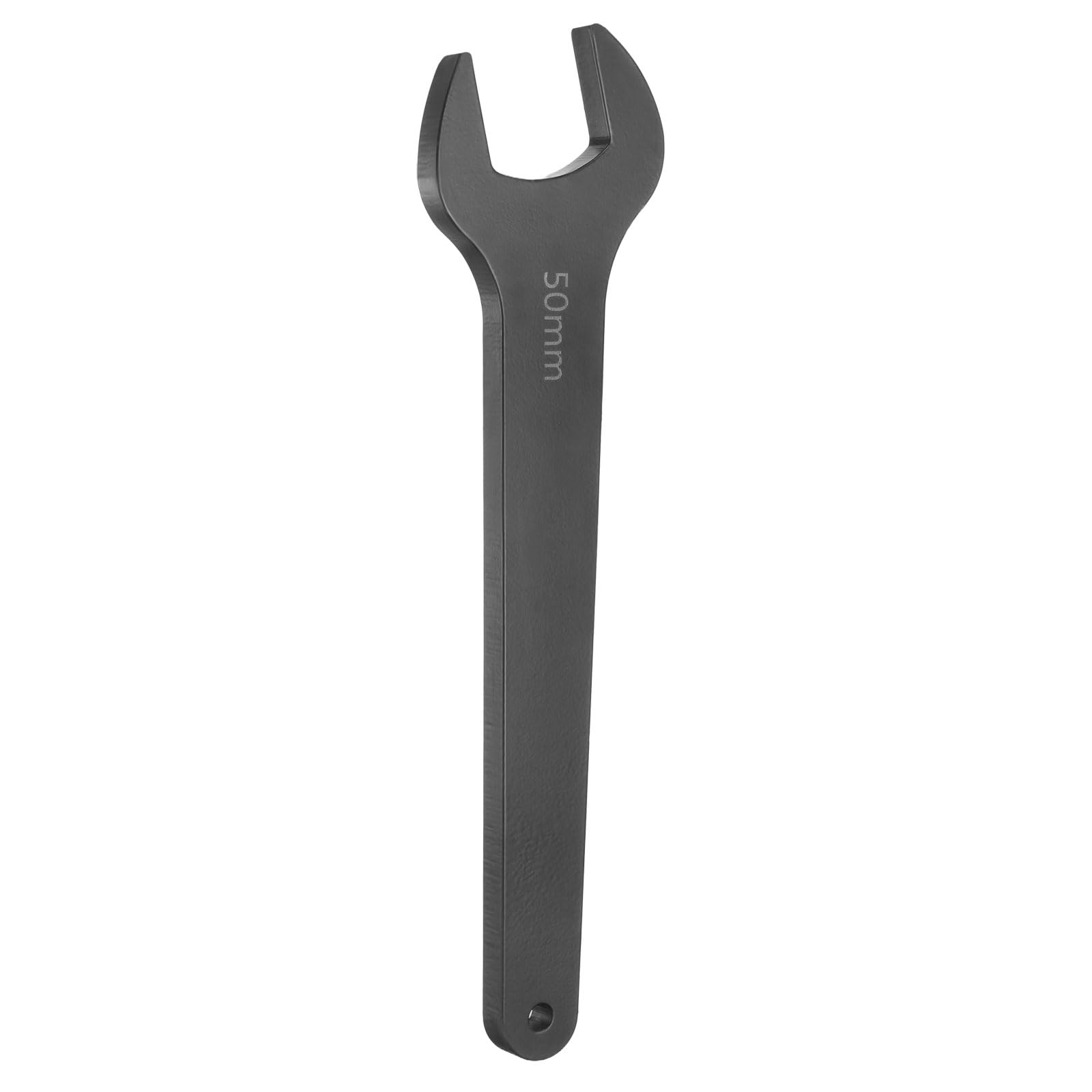 HARFINGTON Single Open End Wrench 50mm Metric 15 Degree Offset Angle U-Shaped Open Ended Spanner Small Flat Head Blackening Wrench with Straight Shank for Automotive Repair Furniture Assembly