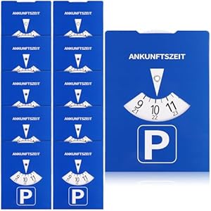 FSWWSF Ankunftszeit Parkscheibe Blau 10er Pack