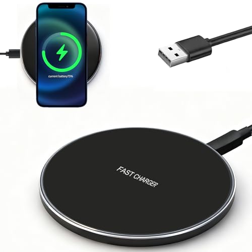 Cargador Inalámbrico 35W Rápido Qi, Cargador de Inducción con Indicador LED Inteligente Compatible con iPhone 16/15/14/13/12/11/Pro/MAX/XS, Samsung Galaxy S24/S23/S22/S21, AirPods 2/3/Pro