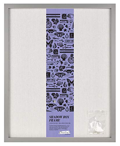 Image of MCS Linen Lined Shadow Box Frame, 12 x 12 Inch, Gray