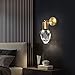 LED Copper Wall Light Crystal Sconce Modern Flush Mount Wall Lamp, Luxurious Brass Wall Wash Lights with Animal Decoration for Living Room Bedroom Bedside Hallway Stairs