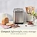 Cuisinart Bread Maker Machine, Compact and Automatic, Customizable Settings, Up to 2lb Loaves, CBK-110NAS
