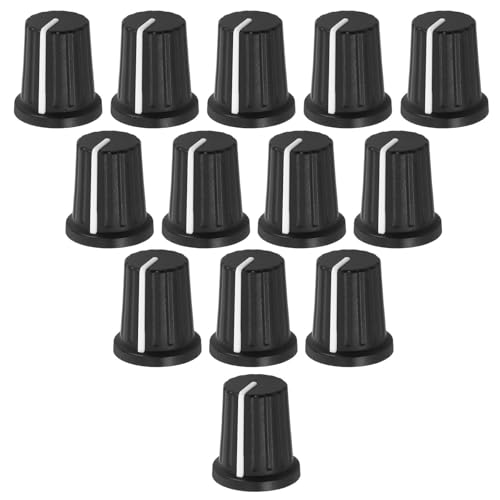 30pcs Mm Potentiometer Knob Caps Rotary Replacement Black Plastic