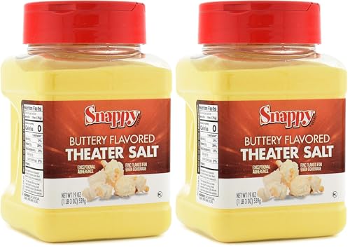 Snappy Buttery Flavored Theater Popcorn Salt, 19 Ounce (Pack of