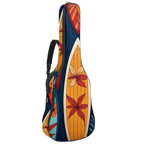 Housse de guitare acoustique 109 cm imperméable avec motif surf d'été