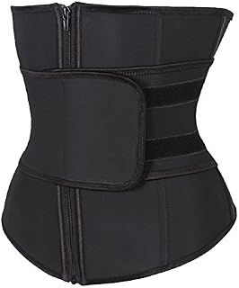 KIWI RATA Abdominal Belt High Compression Zipper Neoprene Waist Trainer Cincher Corset Body