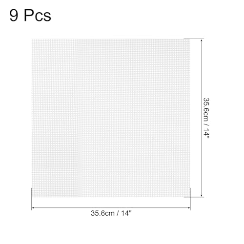 uxcell 35,6 x 35,6 cm Silikon-Dörrblätter, 9 Stück, antihaftbeschichtet, Dörrautomat, Trocknungsnetz, wiederverwendbar, Obsttrockner, Matte für Lebensmittel, Dörrautomat, Obsttrockner, Weiß – Bild 3