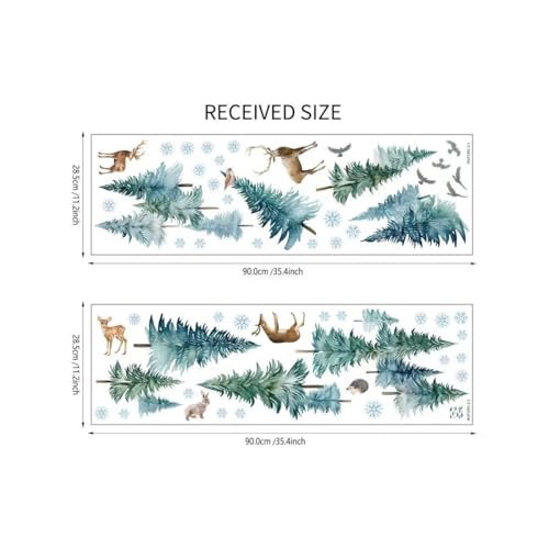 Vinilos decorativos de árbol de Navidad 2 hojas 90x28.5 cm miniatura 6