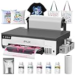 PLK A3 DTF Printer with XP600 Printhead and Roll Feeder, Double Print Speed, Upgraded L8058 DTF with White Ink, Stirring System, 100% Transfer Printing, Custom T-Shirt/Textile Printing