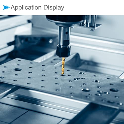 CoCud Spiralbohrer 6.8mm Bohrer Durchmesser Titan Beschichtet Schnellarbeitsstahl 6542 Gerader Rund Schaft - (Anwendung: für Edelstahl Stahl Legierung Metall) 2Stk