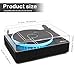 LP&No.1 Record Player with Built-in Stereo Speakers, LED Control, 3-Speed Belt-Drive Vinyl Turntable with USB Playback & Recording, Wireless Input & Output, Auto Stop, Pitch Control | Black
