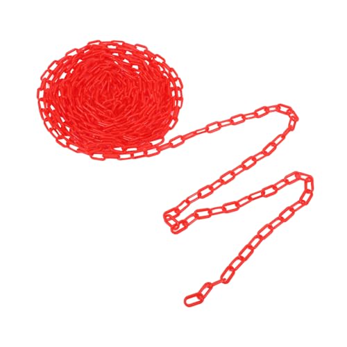 Chaîne de sécurité rouge plastique ajustable pour délimitation de stationnement
