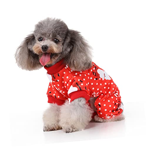 Disfraz navideño para perro talla L color rojo miniatura 2