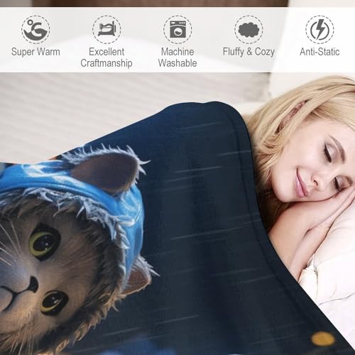 Couverture polaire chat en flannel de qualité supérieure pour lit - 6
