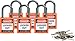 Brady Compact Safety Locks - Orange, Keyed Different (6 Locks) - 118928