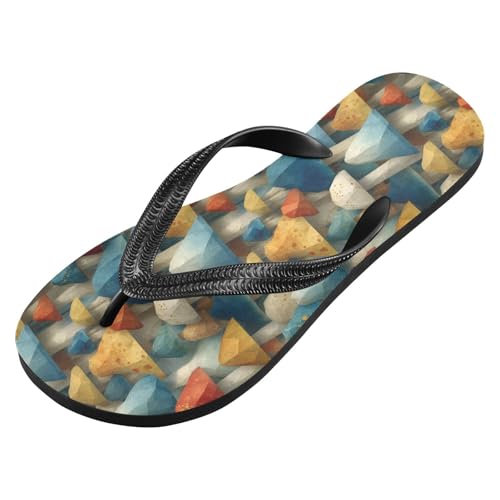 Flip Flop Sandals Geometrical Mushroom Print for Women Men Beach Outdoor XS2