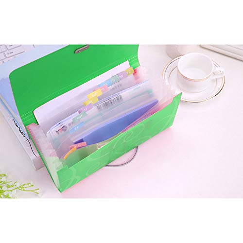 Cosmos 13 Pockets Expanding Files Folder Small Expandable File Folder With Tabs Organizer For Receipts Coupons And Tickets (Green) #TOP5