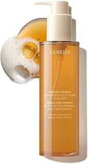 Perfect Renew Nourishing Oil-to-Foam Cleanser: 2-in-1 Anti-Aging Face Wash for a Radiant Glow to Remove Makeup, Sunscreen, & Impurities