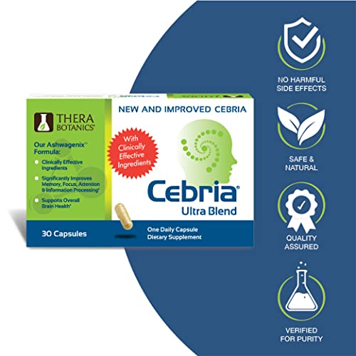 Cebria Ultra Brain Supplement For Men, Women & Seniors – Nootropic Safe And Effective Memory Supplement For Retention, Recall & Age-Related Memory Loss (30 Count) #TOP5