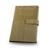 Kosibate Tactical Notebook Cover for 5.5 x 8 Military Log Book, Army Field Journal Cover Holder, OCP Pocket Notebook Holder, EDC Planner Organizer for Protecting Notes, Book(Tan)