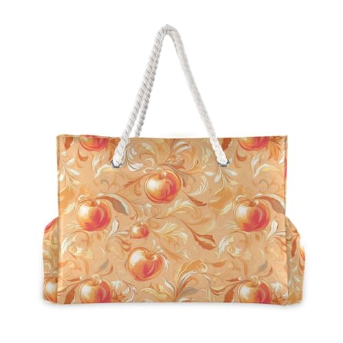 Rose Gold Personalized Large Capacity mens beach bag with zipper large tote bags for women for Travel Gym Vacation2