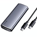 QUUGE NVMe M.2 USB 3.2 SSD Gehäuse, USB-C Adapter USB 3.2 Gen 2 10 Gbps, Festplattengehäuse Aluminiumlegierung für PCIe M-Key/M+ B-Key SSDs (2230/2242/2260/2280), werkzeuglos, inkl. USB CC Kabel