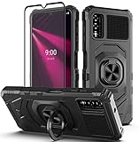 Nuomaofly for T-Mobile Revvl V Phone Case with Tempered Glass Screen Protector, Durable...