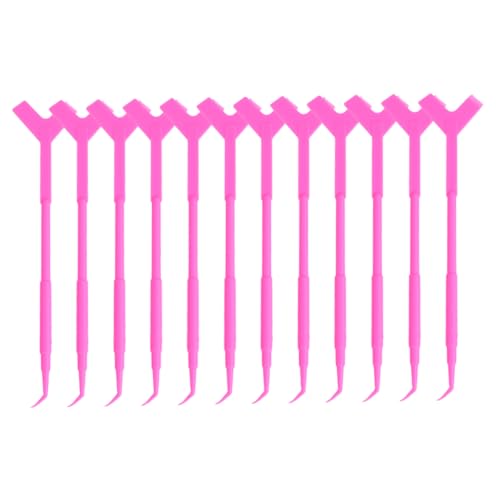 MUSISALY 12pcs Separator Brush Set Y-Shaped Brush for Eyelash Perming Easy to Use Clean