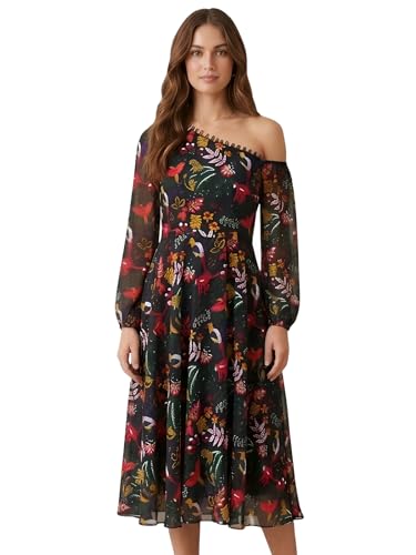 Image of Leriya Fashion Dress for Women | Stylish Western One Piece Dress for Women Short & Long Fit & Flare | Ankle Length Casual Summer Dresses for Beach & Stylish Party Outifits 3 /4 Sleeve