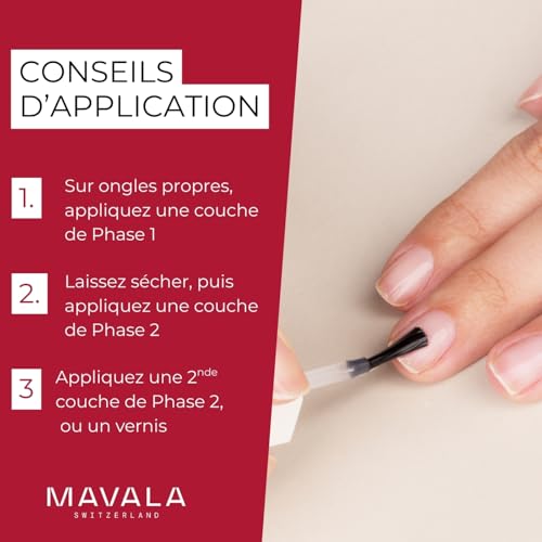 MAVALA - Tarcza do paznokci 2 x 10 ml, utwardzająca osłona ochronna, wzmacnia i chroni delikatne paznokcie, zabieg wzmacniający paznokcie, osłona ochronna, zestaw podkładowy + uszczelniacz ochronny