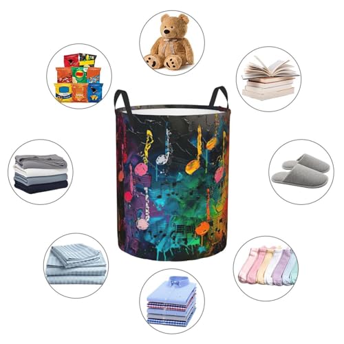 Panier à linge notes de musique grand format pour ranger les couvertures de chambre - 7