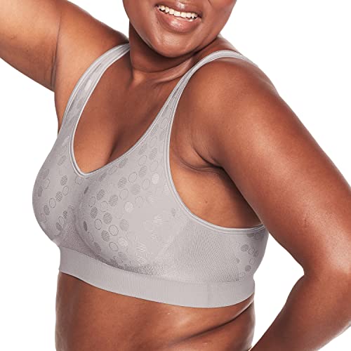 Bali Women's Comfort Revolution Shaping Wirefree Bra, Crystal Grey Dot, 2X-Large #TOP1