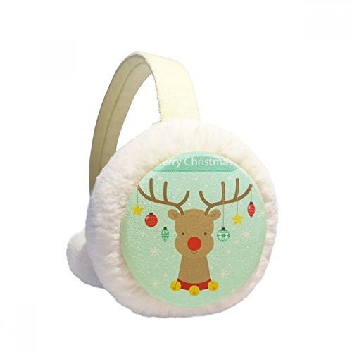 Orejeras para el festival de invierno con diseño de ciervos y estrellas para frío exterior