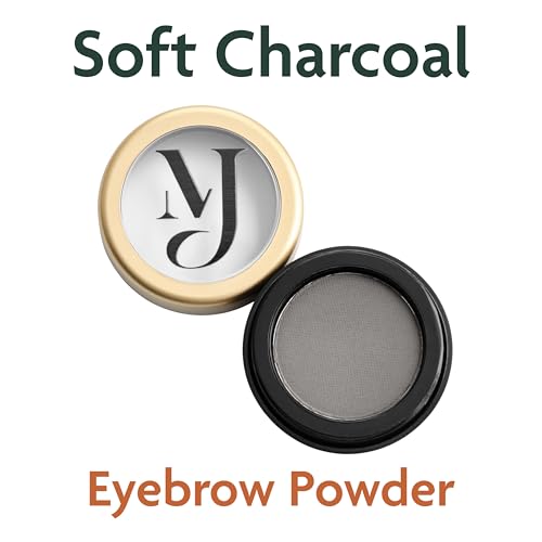 Polvo para cejas antracita Marie-José & Co maquillaje compacto gris negro de 3g con pincel 2