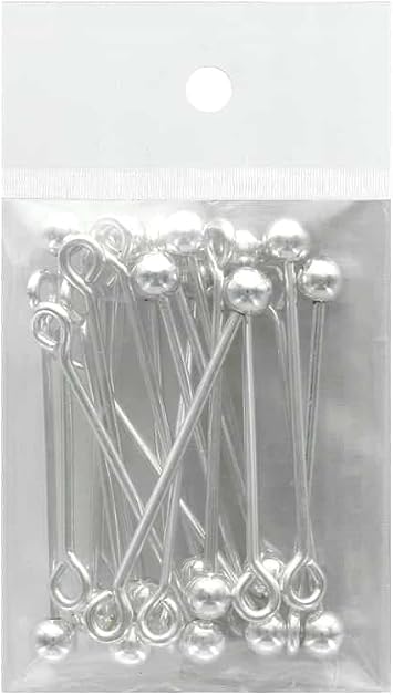 Instant Pendant, 6 mm Ball Screw-on Finials, 36.6 mm 1.44 in Length, Pin Diameter 1.6 mm 0.060 in, Silver Plated E-Coat, 20 pc