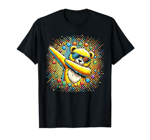 Image of Funny Spotty Tee Dabbing Bear Day 2026 Dotted Kids Boy Girls T-Shirt