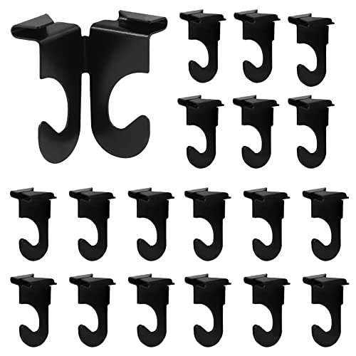 Bonsicoky 20 Pcs Metal Drop Ceiling Hooks, Black