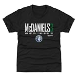 500 LEVEL NBA Jaden McDaniels Minnesota Timberwolves Elite Kids T-Shirt (Tri Black, YXS)