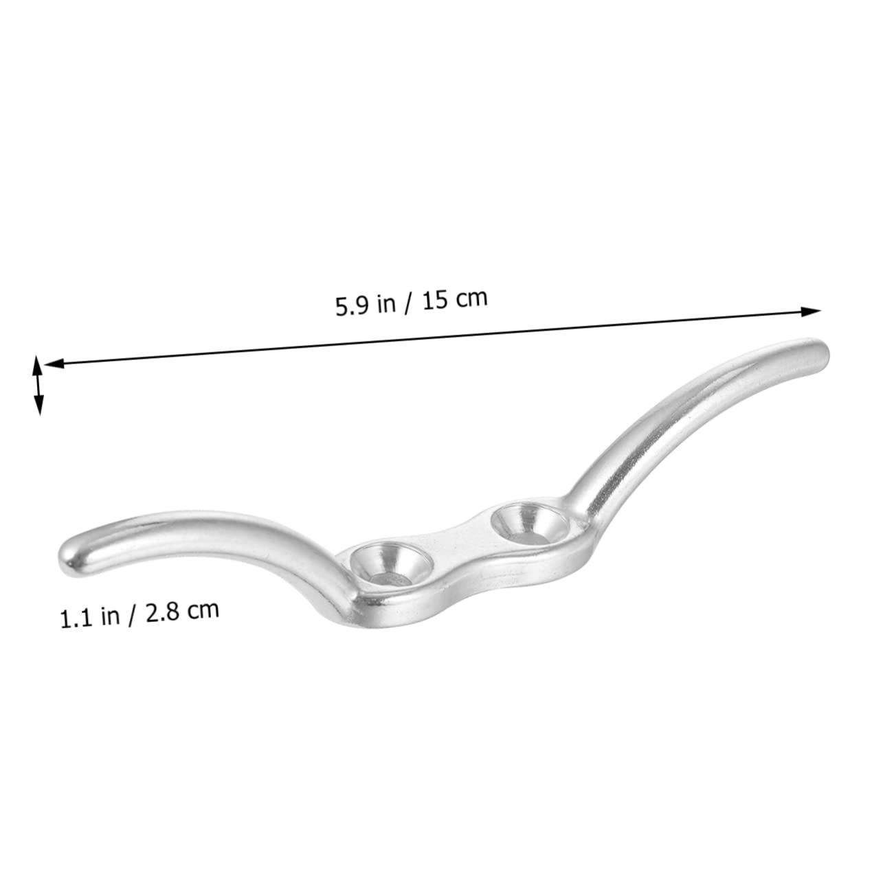 BESPORTBLE Stainless Steel Flagpole Hook 2pcs Rope Bolt Flagpole Hook for Kayak Boat