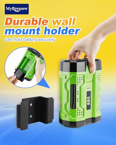 Support de batterie EGO 56V noir lot de 2 fixations murales - 5