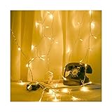 💡💡 Uso amplio: luces LED en blancas cálidas, es perfecta para la decoración interior y exterior, boda, fiesta, ventana, pared, jardin, habitacion, Navidad, año Nuevo, etc.